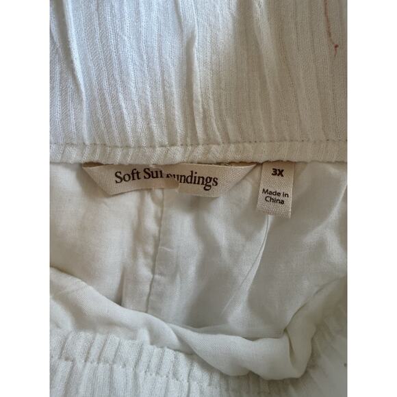 Soft Surroundings 3x Full Length Wide Pants Beachy Relaxed Light Airy Vacation - Picture 4 of 8